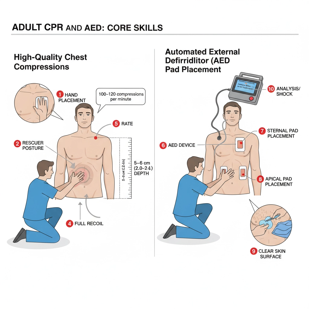 Adult CPR and AED: Mastering High-Quality Compressions and ...