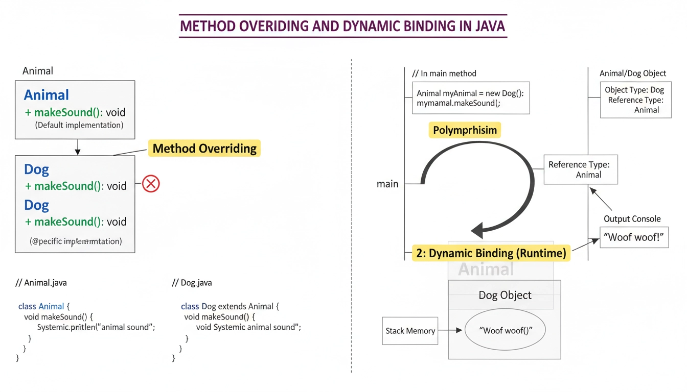The Mechanism of Method Overriding and Dynamic Binding in Java | BMR ...