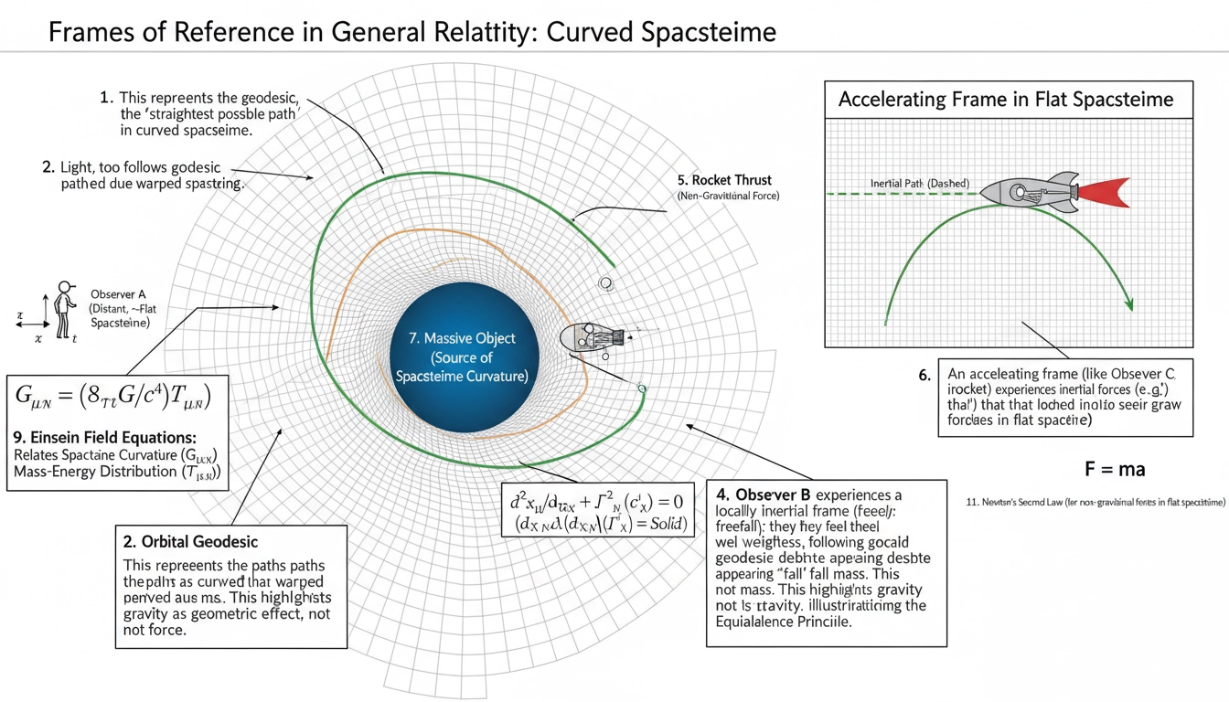 Frames of Reference in General Relativity: Curved Spacetime | BMR Education
